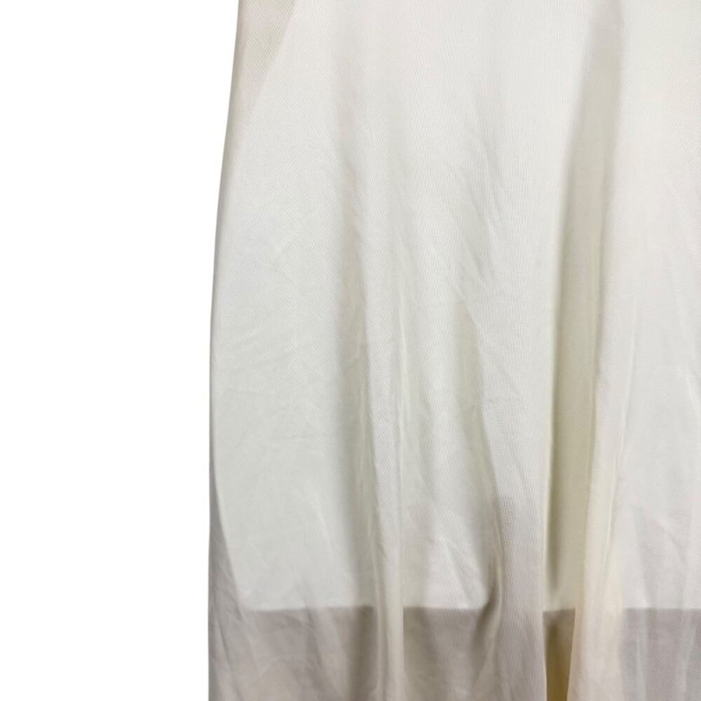 Vanity Fair Vintage Full Slip Dress Ivory Lace Trim V-Neck Babydoll USA Made S - Picture 12 of 16